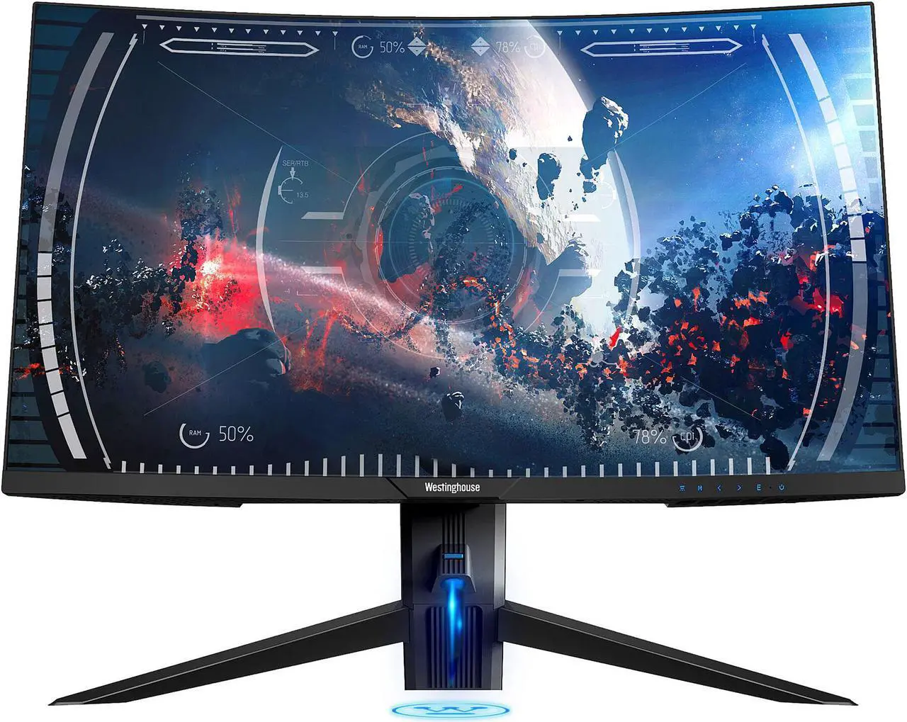 Main image of Westinghouse WC32PX9019 32" Full HD 1920 x 1080 144Hz 2xHDMI DisplayPort USB 3.0 Hub AMD FreeSync Technology Flicker-Free Low Blue Light Filter Widescreen Backlit LED Curved Gaming Monitor