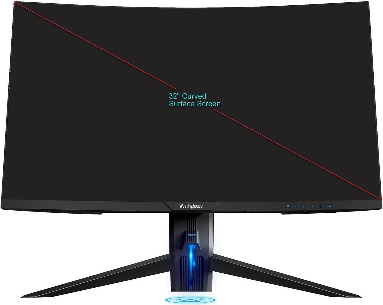 Alt view image 8 of 8 - Westinghouse WC32PX9019 32" Full HD 1920 x 1080 144Hz 2xHDMI DisplayPort USB 3.0 Hub AMD FreeSync Technology Flicker-Free Low Blue Light Filter Widescreen Backlit LED Curved Gaming Monitor