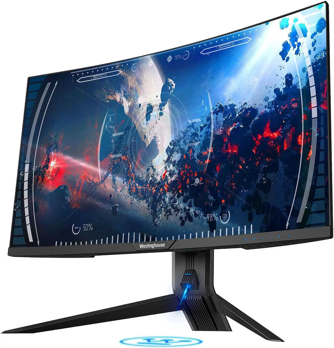 Alt view image 2 of 8 - Westinghouse WC27PX9019 27" Full HD 1920 x 1080 144Hz 2xHDMI DisplayPort AMD FreeSync Technology Flicker-Free USB 3.0 Hub Low Blue Light Eye Care Widescreen Backlit LED Height Adjustable Curved Gaming Monitor