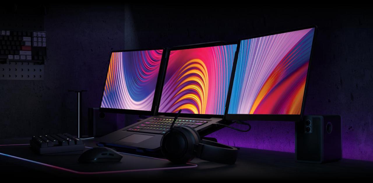Alt view image 9 of 9 - Monduo 16 Inch Pro Duo Monitor, 16" TriScreen for 16"-18" Laptops
