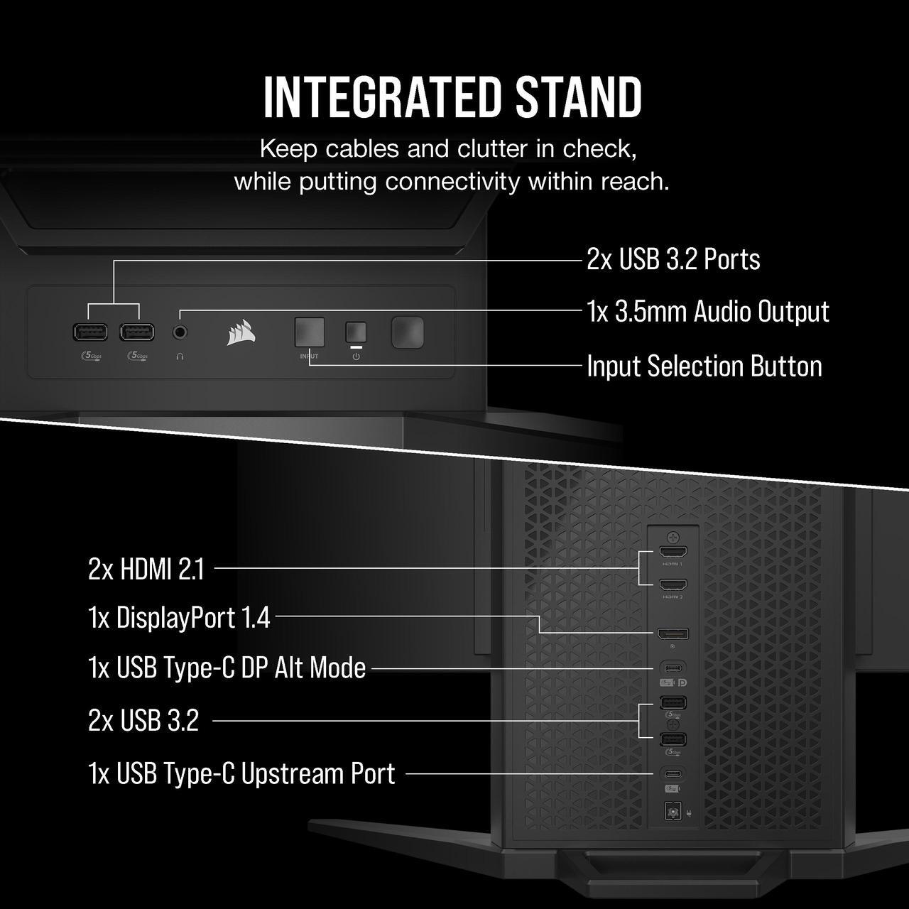 Alt view image 7 of 20 - CORSAIR XENEON FLEX 45WQHD240 45-Inch OLED (3440 x1440) 240Hz  Bendable Gaming Display - G-SYNC Compatible - FreeSync™ Premium