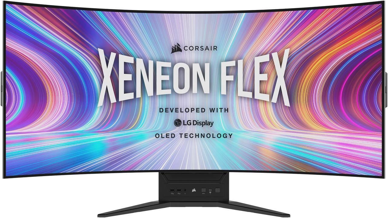 Main image of CORSAIR XENEON FLEX 45WQHD240 45-Inch OLED (3440 x1440) 240Hz  Bendable Gaming Display - G-SYNC Compatible - FreeSync™ Premium