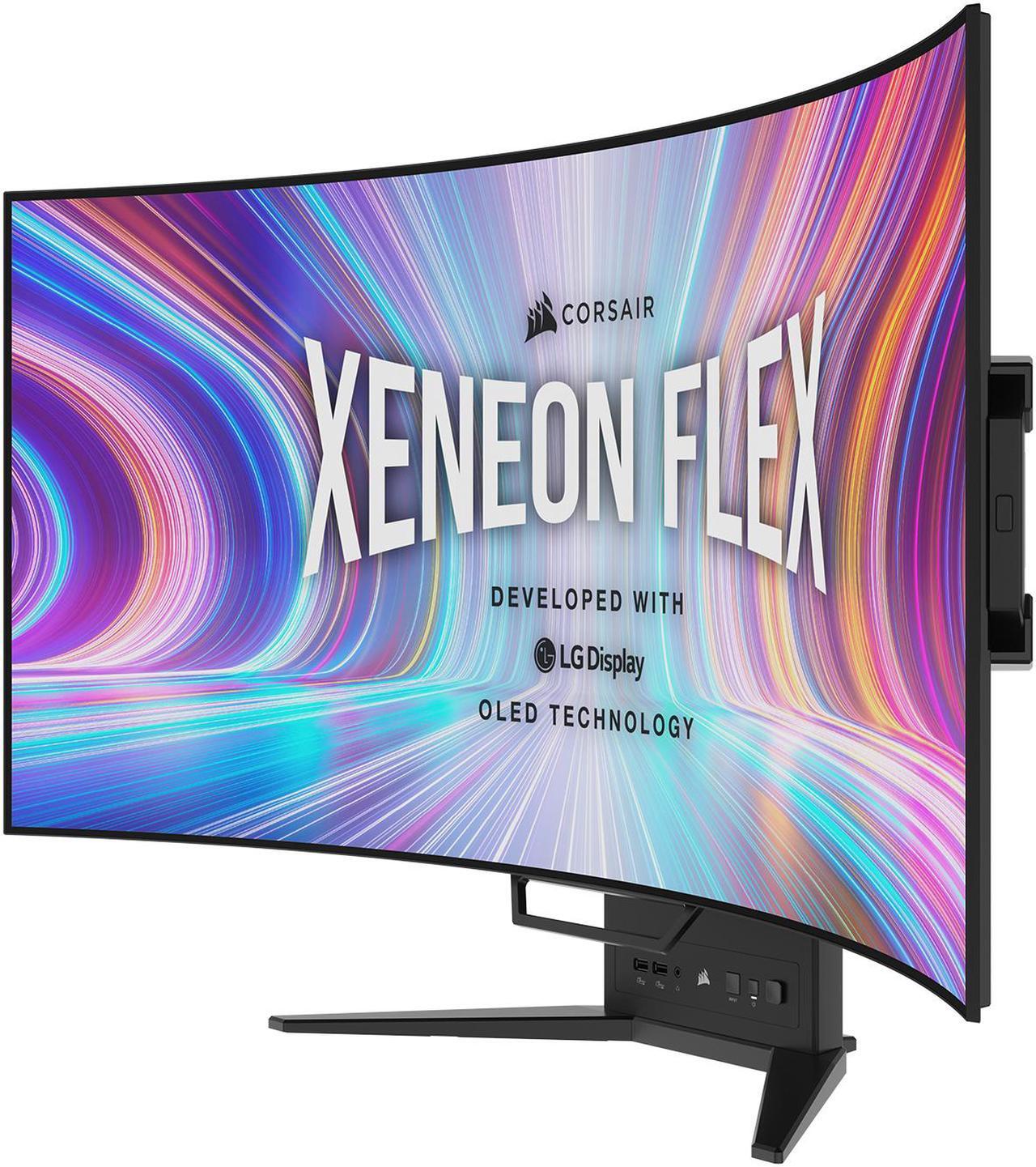 Alt view image 3 of 20 - CORSAIR XENEON FLEX 45WQHD240 45-Inch OLED (3440 x1440) 240Hz  Bendable Gaming Display - G-SYNC Compatible - FreeSync™ Premium