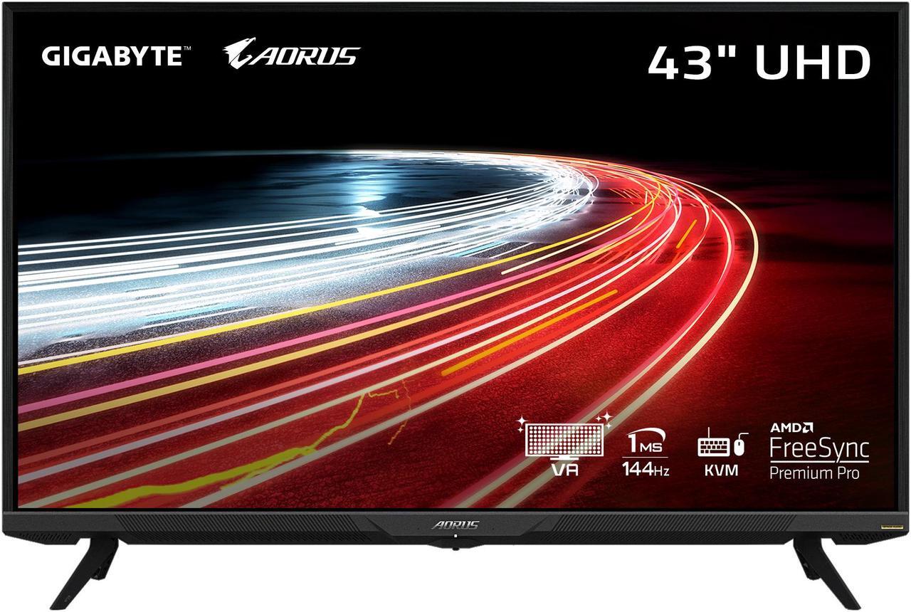 Main image of GIGABYTE - AORUS FV43U - 43" VA Gaming Monitor - UHD 3840x2160 - 144Hz - 1ms MPRT - AMD FreeSync Premium Pro - Type C KVM - HDMI, DP, Type C - Black