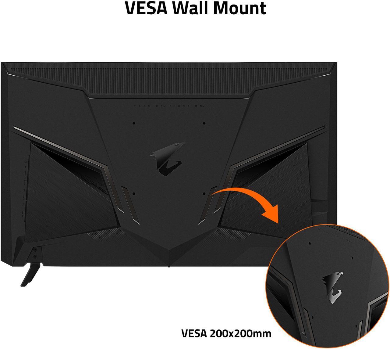 Alt view image 5 of 6 - GIGABYTE - AORUS FV43U - 43" VA Gaming Monitor - UHD 3840x2160 - 144Hz - 1ms MPRT - AMD FreeSync Premium Pro - Type C KVM - HDMI, DP, Type C - Black