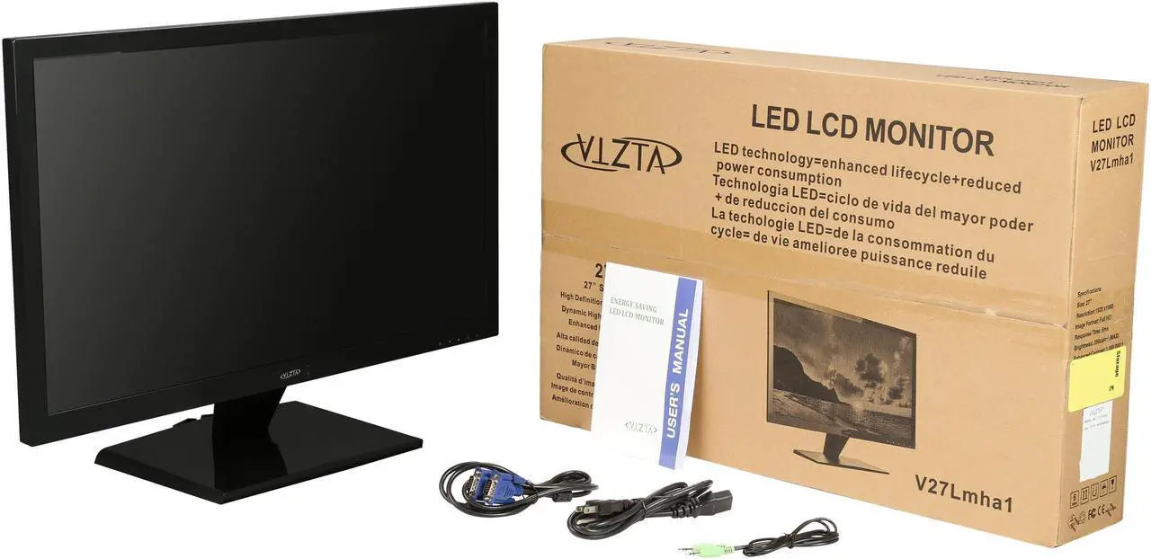 Alt view image 7 of 7 - Vizta 27" FHD LCD Monitor 5 ms V27Lmha1