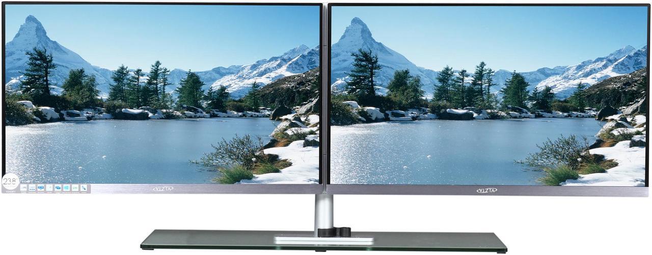 Alt view image 3 of 10 - Vizta 23.8" LCD Monitor Dual Screen 10 ms D-Sub, DVI, HDMI, DisplayPort V24DP1