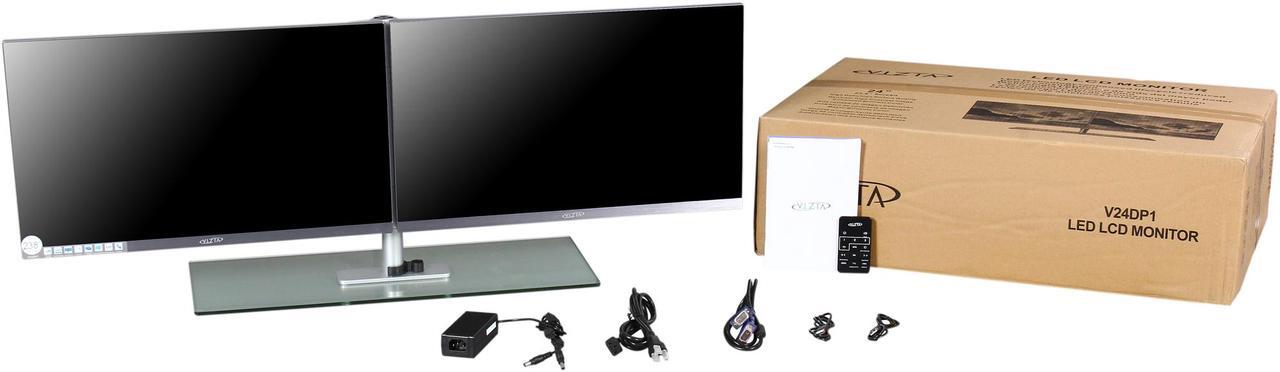 Alt view image 11 of 10 - Vizta 23.8" LCD Monitor Dual Screen 10 ms D-Sub, DVI, HDMI, DisplayPort V24DP1