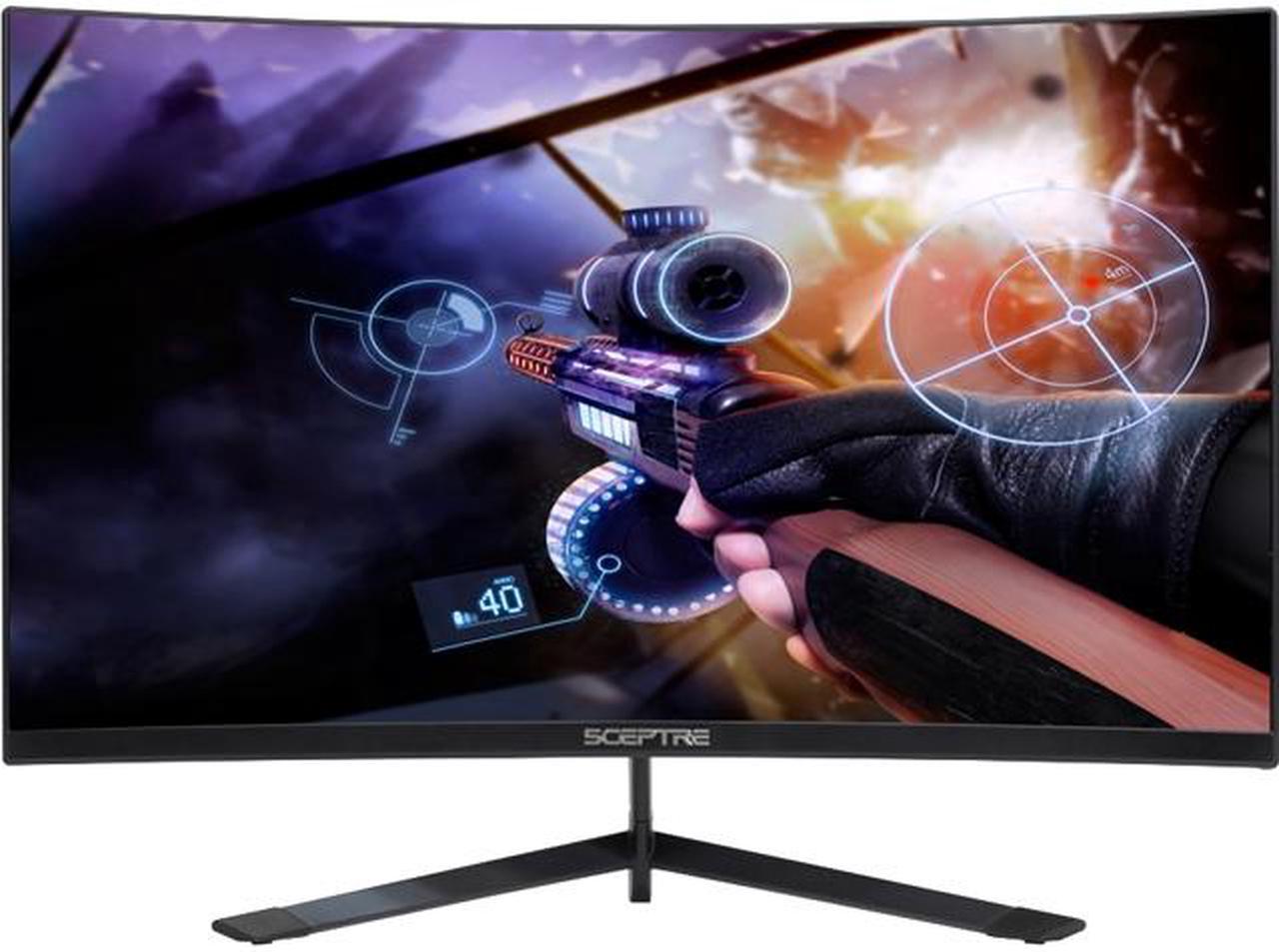 SCEPTRE C275B-144RN 27" Full HD 1920 x 1080 144Hz 2 x HDMI, DisplayPort, AMD FreeSync Edge-Less LED Backlit Curved Gaming Monitor