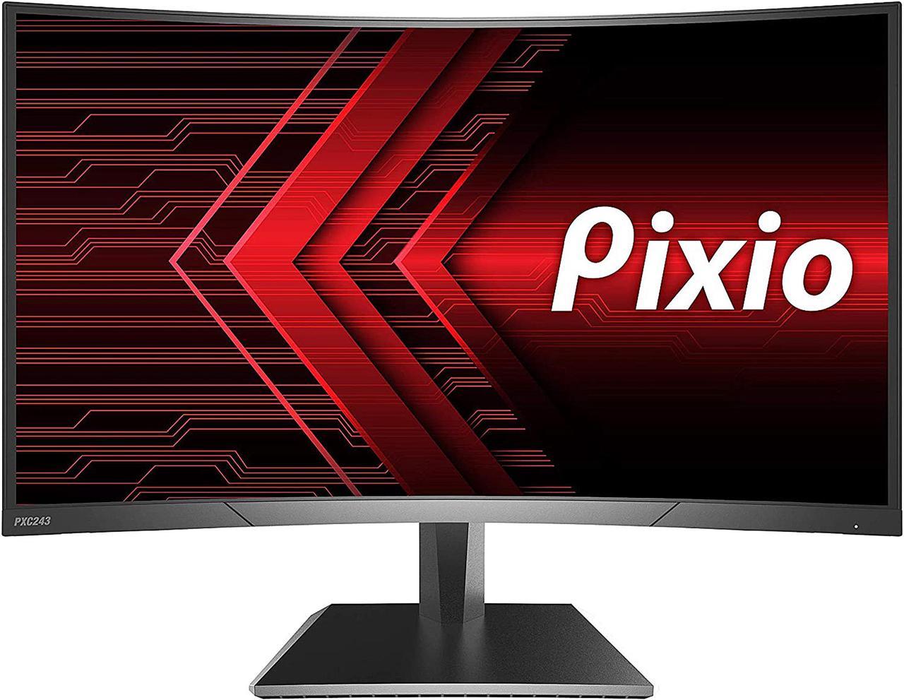 Pixio PXC243 24" Full HD 1920 x 1080 144Hz DVI HDMI DisplayPort AMD FreeSync Technology Belzeless Design LED Backlit Premier eSports Curved Gaming Monitor