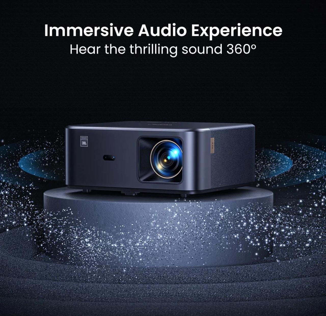Alt view image 7 of 9 - Yaber K2S Premier Home Theater Projector with Built-in TV Dongle and Dolby Audio & JBL Stereo Speakers