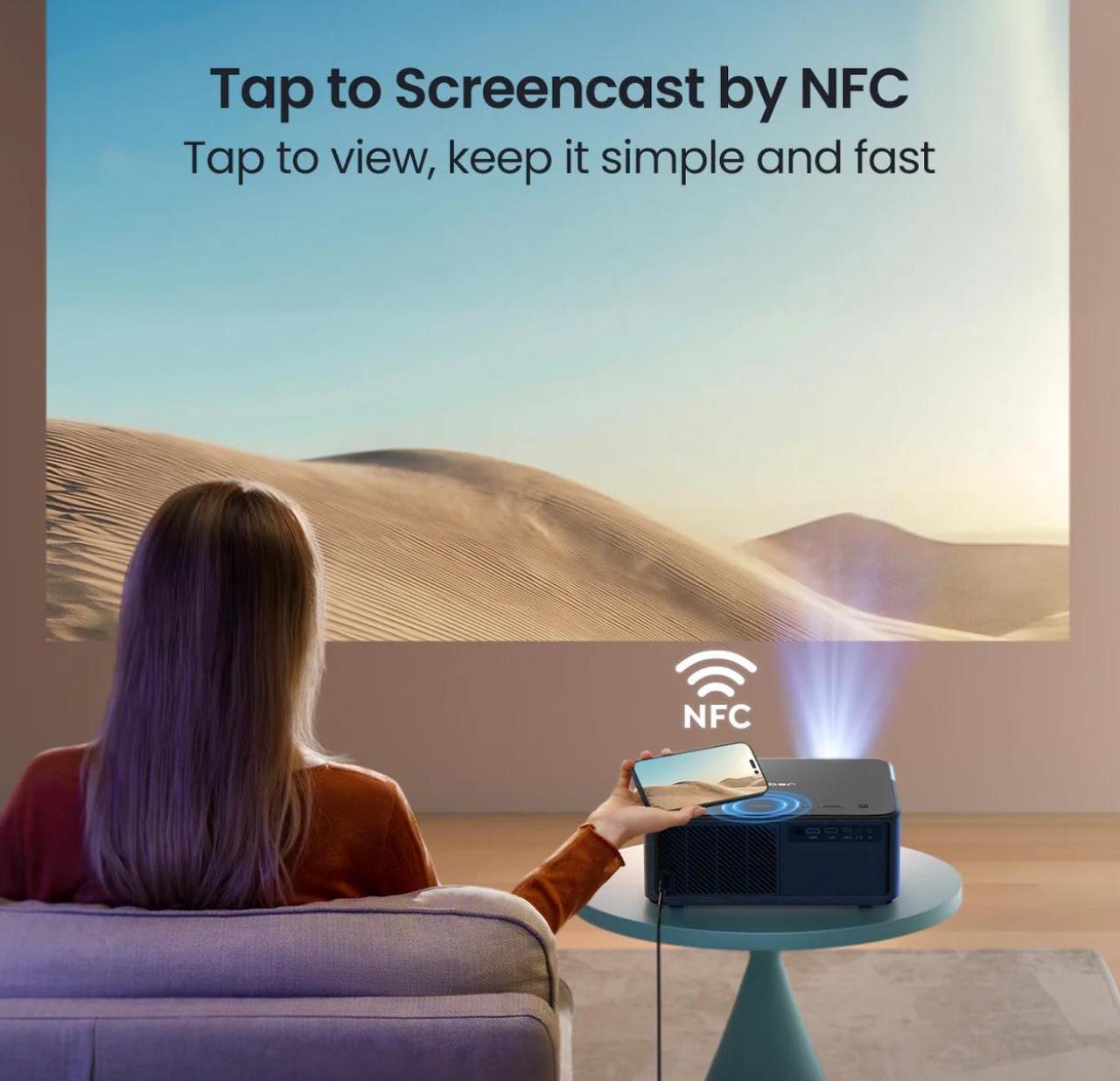 Alt view image 9 of 9 - Yaber K2S Premier Home Theater Projector with Built-in TV Dongle and Dolby Audio & JBL Stereo Speakers