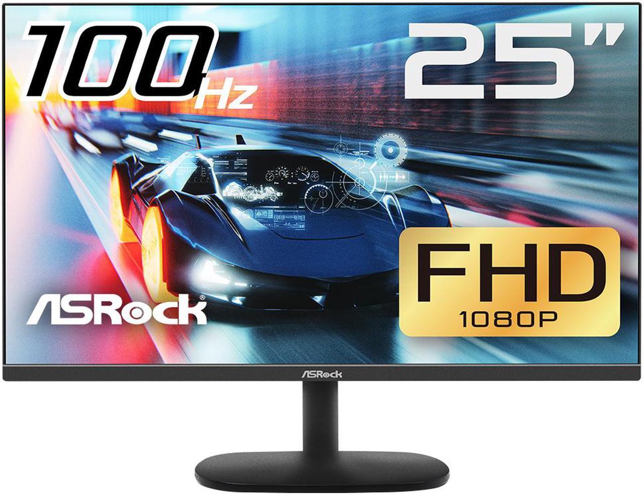 ASRock 25" (24.5" viewable) 100Hz (Max.) IPS FULL HD FreeSync (AMD Adaptive Sync) 1920 x 1080 sRGB 99% Challenger CL25FF Monitor