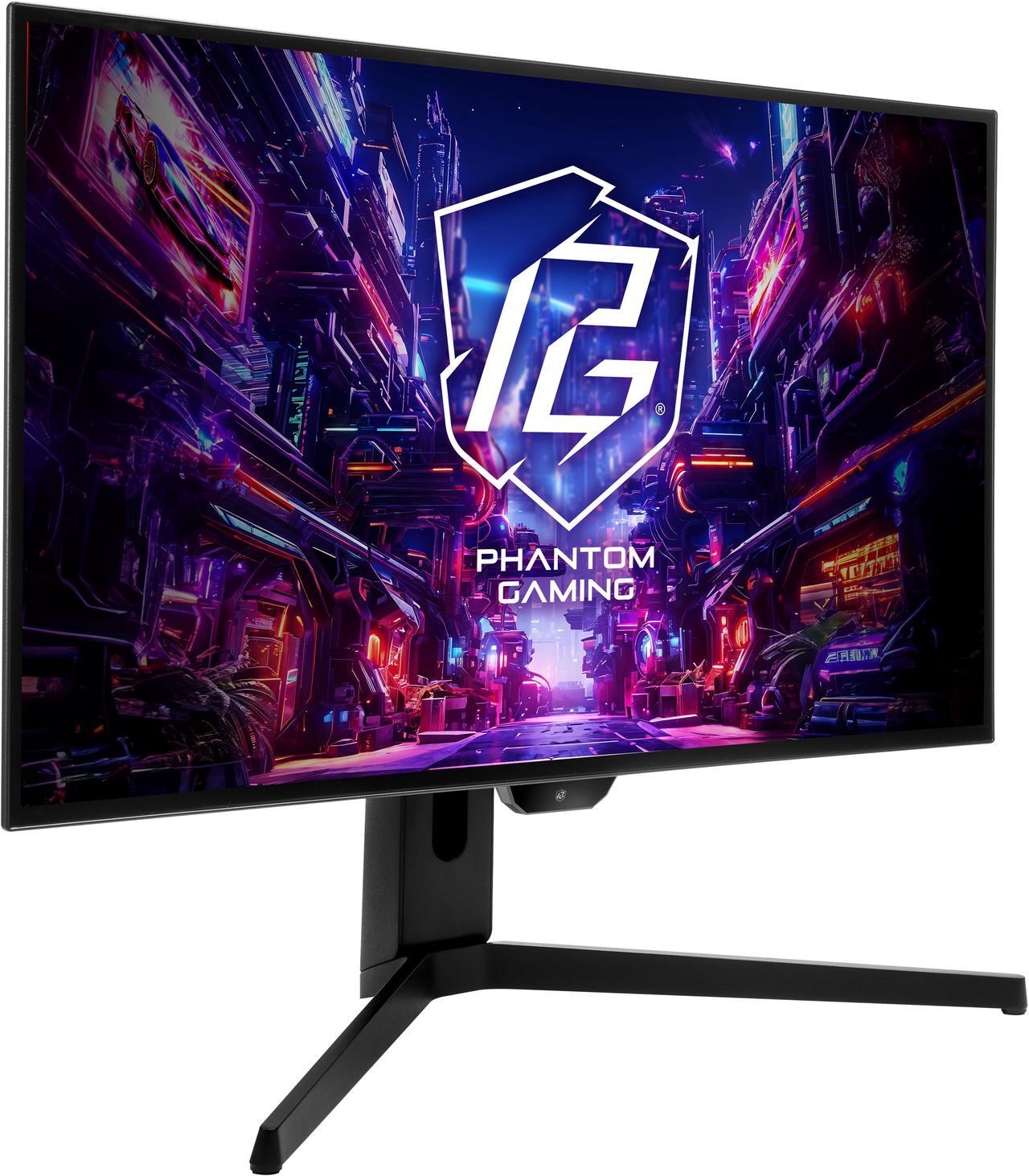 Alt view image 3 of 5 - ASRock Phantom Gaming 27" QHD (2560x1440) 240Hz Flat WOLED Gaming Monitor, 0.03ms (GTG), 99% DCI-P3 with 129% sRGB Color Space, 2xHDMI 2.1, 2xDisplayPort 1.4, 3xUSB, PGO27QFS