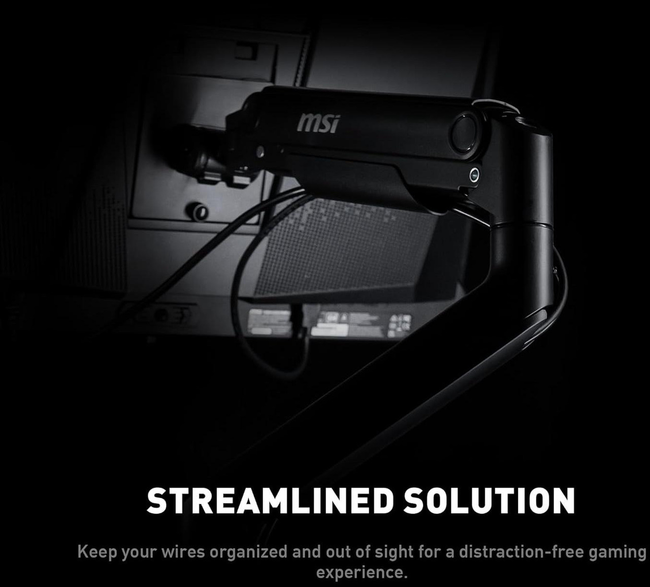 Open Box: MSI MAG MT201D - Premium Heavy Duty Dual Monitor Stand Arms, 17-45" Support, VESA Compatible, Adjustable Spring Assisted Mount, 44 lbs per Screen Capacity, Clamp & Grommet, Quick Release Plate - Black - Newegg.com - Open Box condition - Image 31