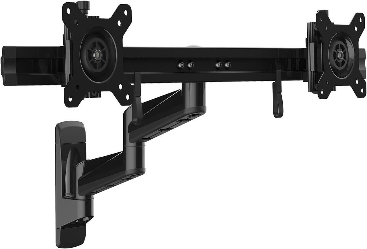 StarTech ARMDUALWALL Wall Mount Dual Monitor Arm - Articulating - Adjustable - VESA Mount - Dual Monitor Wall Mount - Computer Monitor Wall Mount