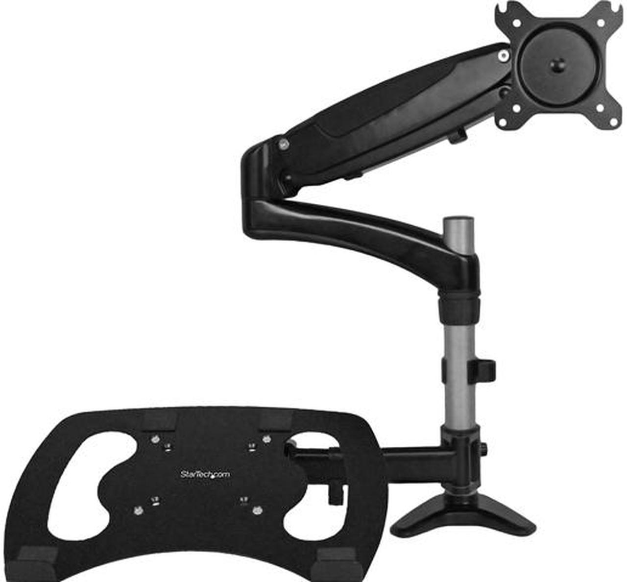 StarTech ARMUNONB Laptop Monitor Stand - Computer Monitor Stand - Full Motion Articulating - VESA Mount Monitor Desk Mount