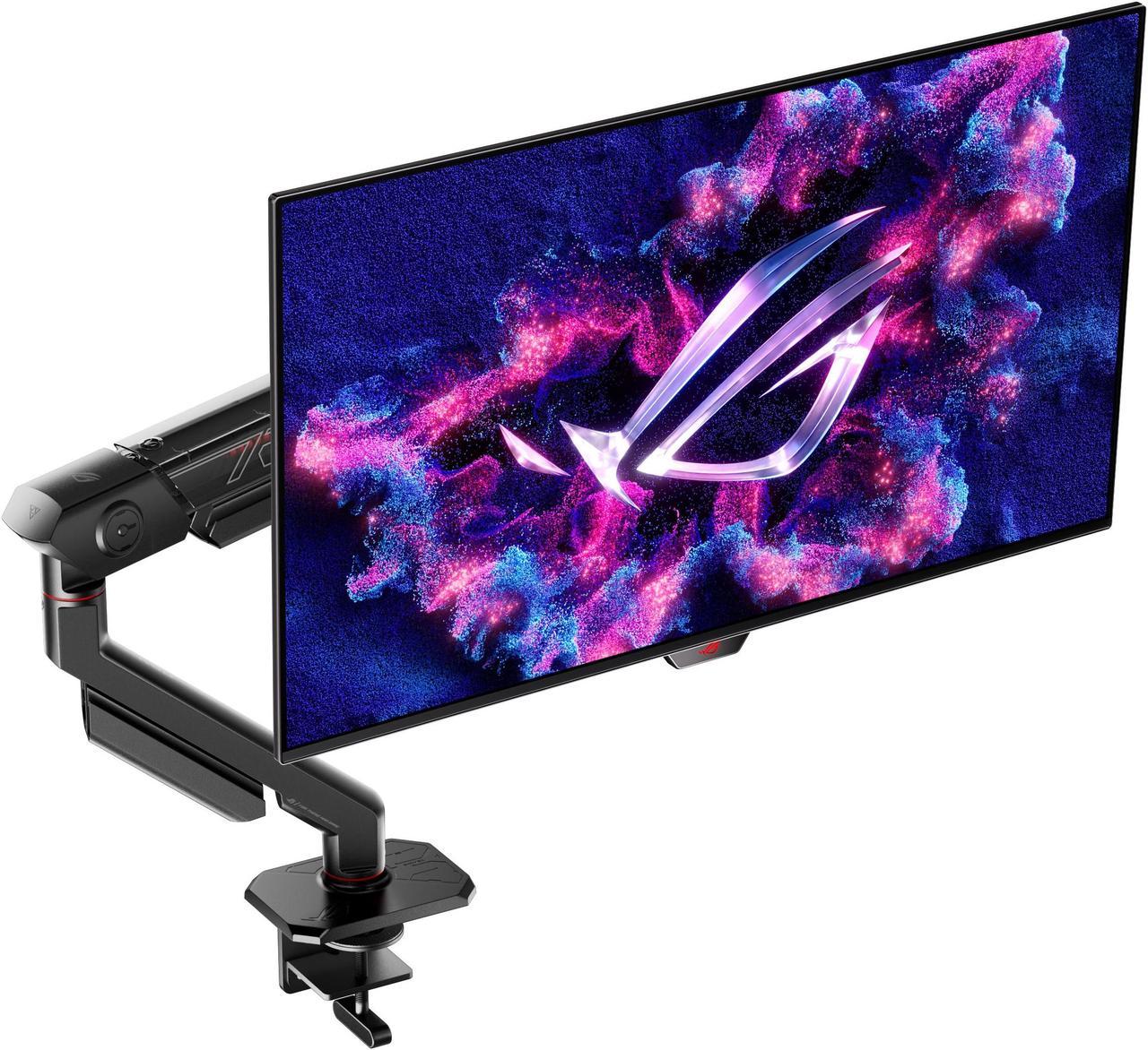 ASUS ROG Ergo Monitor Arm (AAS01) - Monitor Mount with Cable Management, Ergonomic, Pivot, Swivel, Height Fully Adjustable, Clean Desk Setup, up to 39 inches*, 23lbs*, VESA 100x100, Mechanical Spring