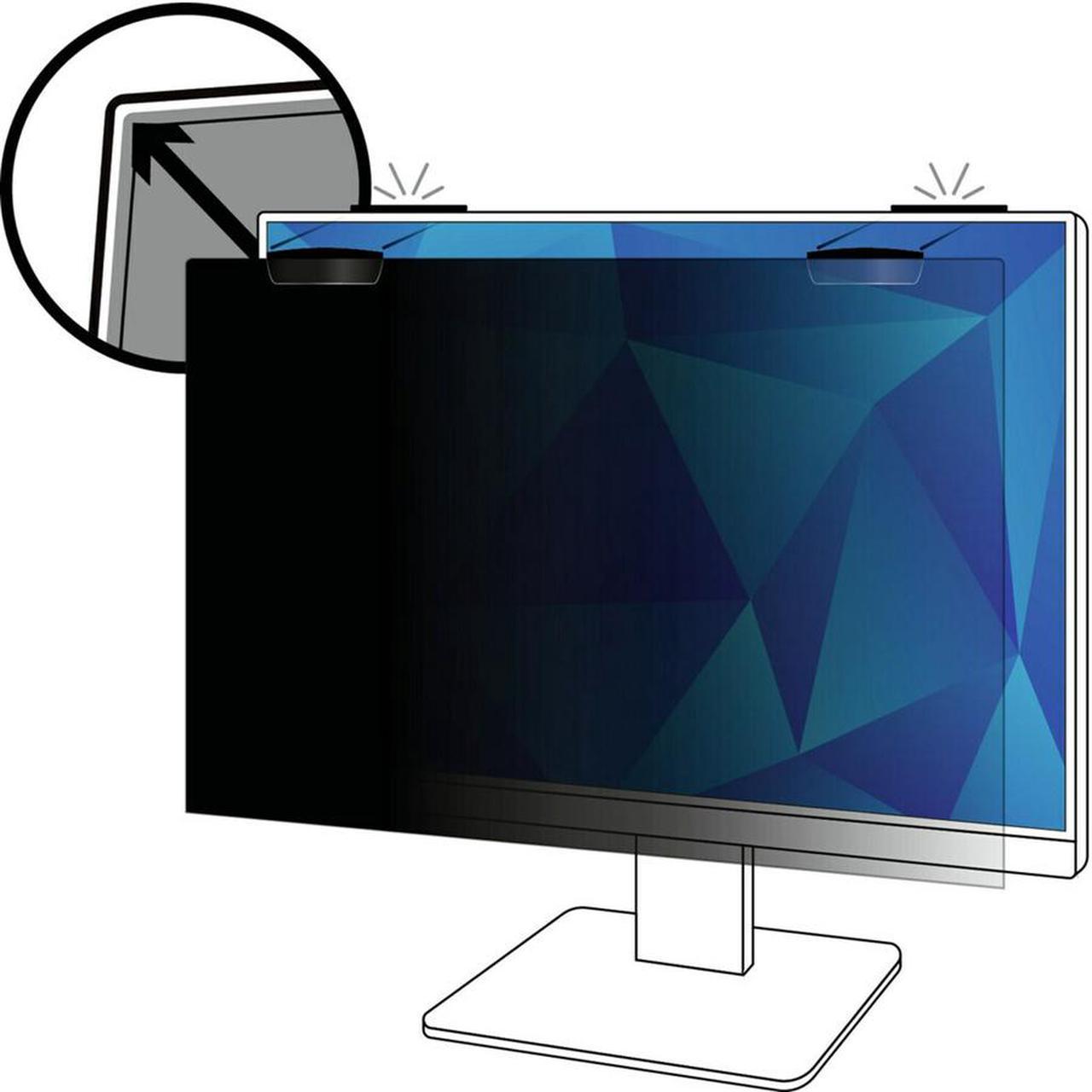 3M Privacy Screen Filter Black For 25" Widescreen LCD Monitor - 16:9 - Scratch Resistant, Fingerprint Resistant - Anti-glare