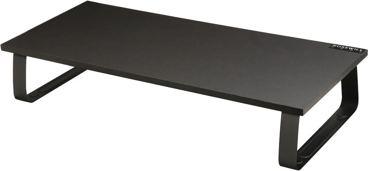 Main image of Rosewill Desk Riser / Computer Monitor Stand with Wood Top and Metal Feet, Black Printer Stand - Desk Shelf Monitor Riser Desktop Organizer with Keyboard Storage Space, RMS10