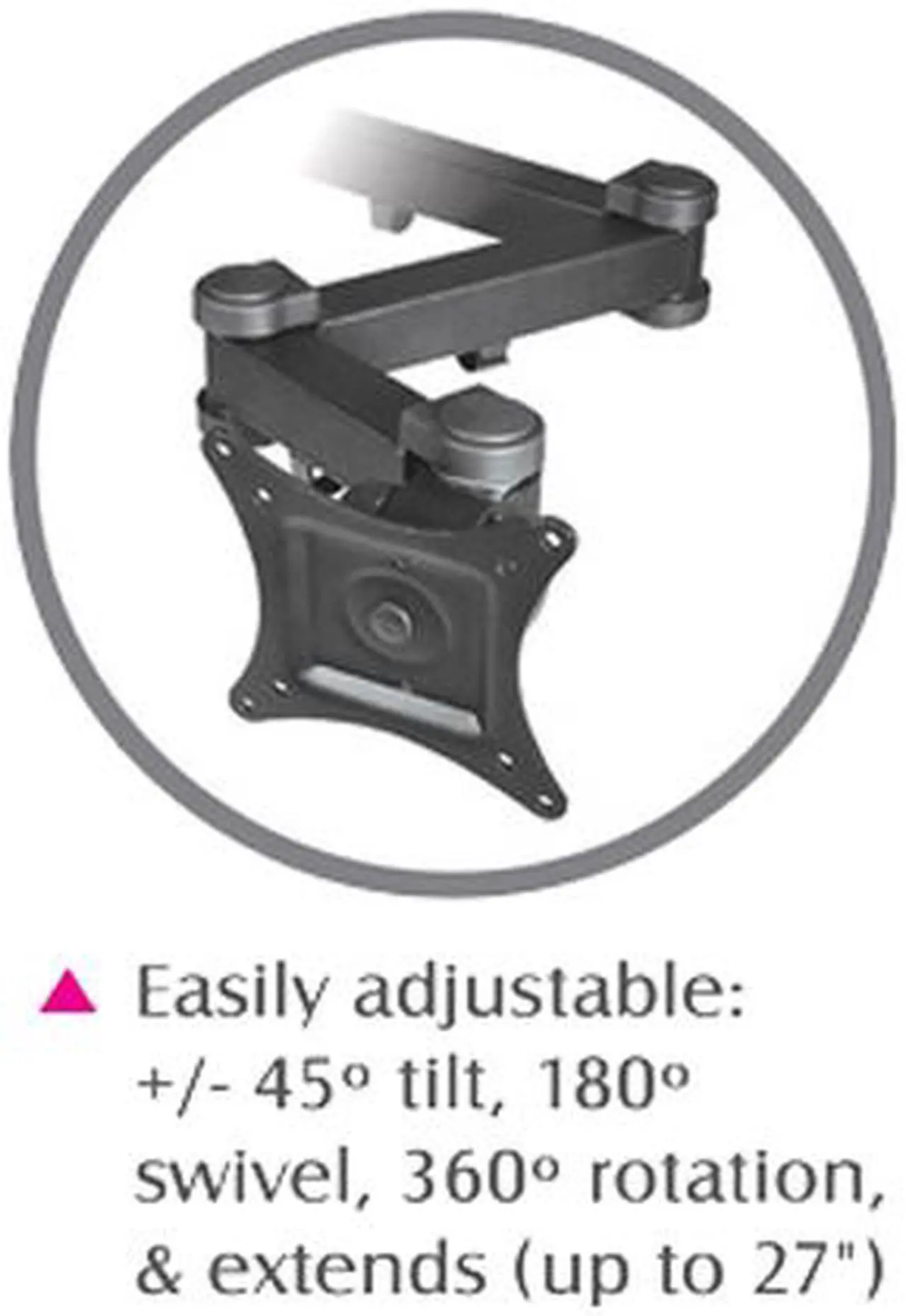 Alt view image 5 of 6 - SIIG CE-MT0S12-S1 Articulating Quad Monitor Desk Mount - 13" to 27"
