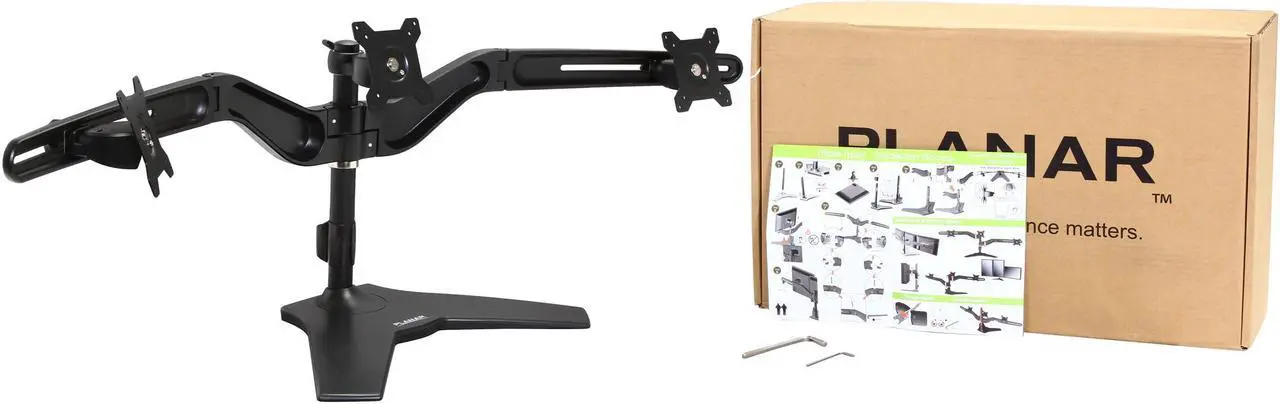 Alt view image 6 of 6 - Planar 997-6035-00 Triple Monitor Stand