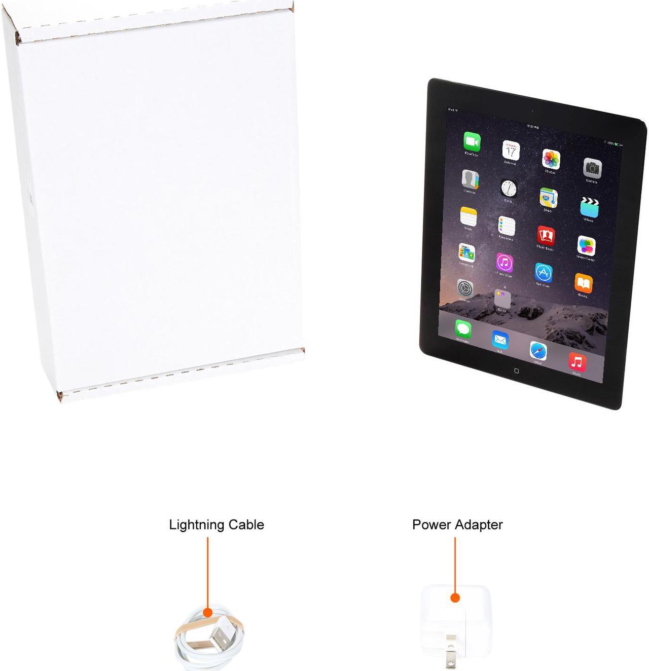 Alt view image 9 of 9 - Apple iPad 4 MD510LL/A 9.7" Retina Touchscreen 16 GB Apple A6 1.40 GHz iOS 10 Wi-Fi Only Black (B Grade)