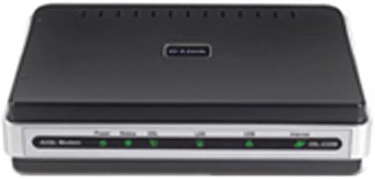 Alt view image 2 of 6 - D-Link DSL-2320B ADSL2/2+ Ethernet/USB Modem 24Mbps Downstream, 3.5Mbps Upstream ADSL Port (RJ-11) 10/100 Ethernet Port (RJ-45) USB 1.1 Port ADSL Standards: Multi-mode  Full-rate ANSI T1.413 Issue 2  ITU-T G.992.1 (G.dmt) Annex A/C/I  ITU-T