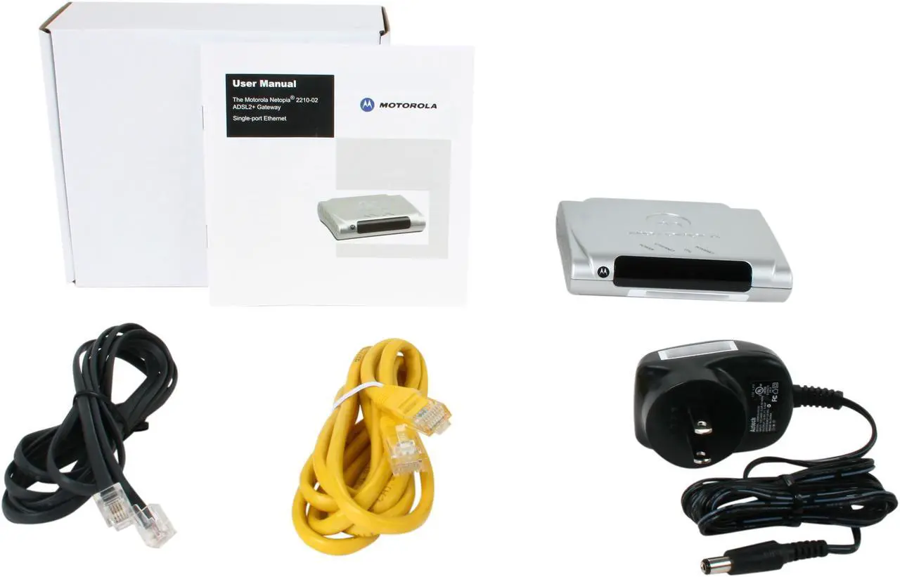 Alt view image 5 of 5 - MOTOROLA 2210-02-10NA 2210 ADSL2+ Residential Gateway 24 Mbps Ethernet Port
