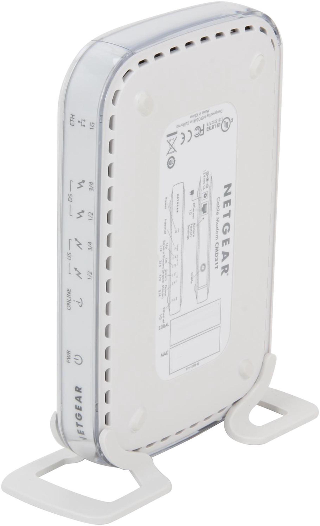 Main image of NETGEAR CMD31T-100NAS High Speed Cable Modem - DOCSIS 3.0 Ethernet Port