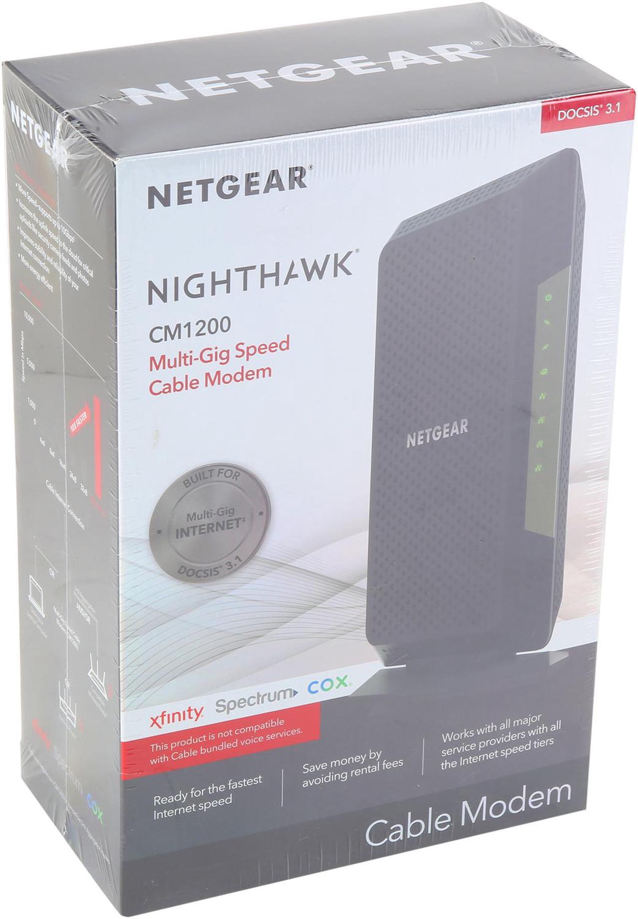 Alt view image 4 of 4 - NETGEAR DOCSIS 3.1 Multi-Gig Cable Modem with 4 Ethernet Ports. Max download speeds of 6.0 Gbps, For XFINITY by Comcast, Spectrum, and Cox (CM1200)