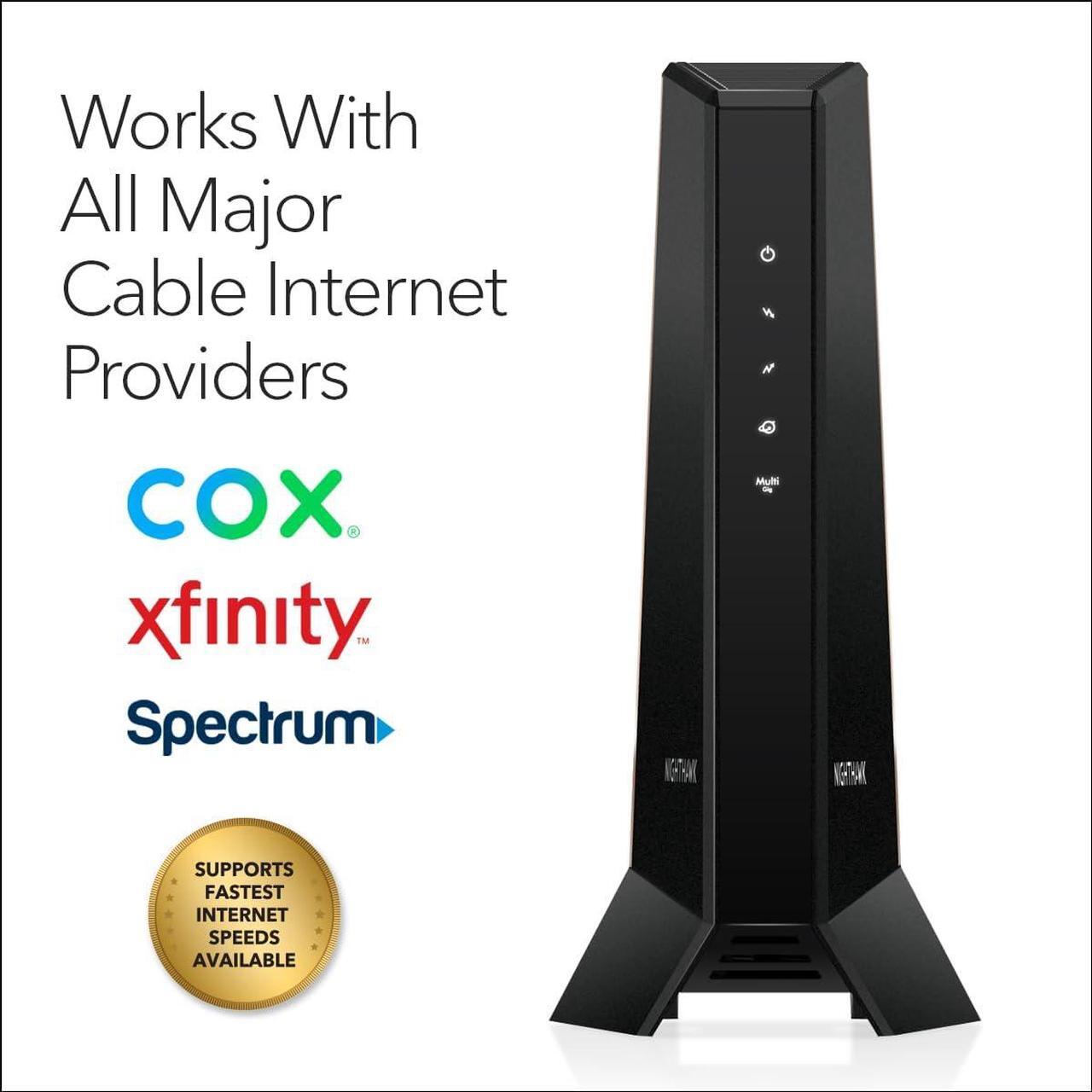 Alt view image 3 of 5 - NETGEAR Nighthawk Multi-Gig Cable Modem (CM2000) - Compatible With All Cable Providers Incl. Xfinity, Spectrum, Cox - For Cable Plans up to 2.5Gbps - DOCSIS 3.1
