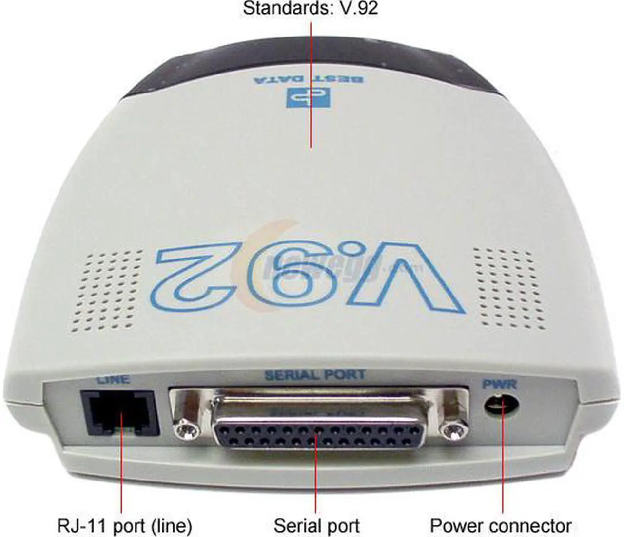 Alt view image 3 of 5 - BEST DATA 56SX92 DATA/FAX Modem 56Kbps RS-232 (Serial Port) V.92 and earlier ITU standards, Bell 103, Bell 212