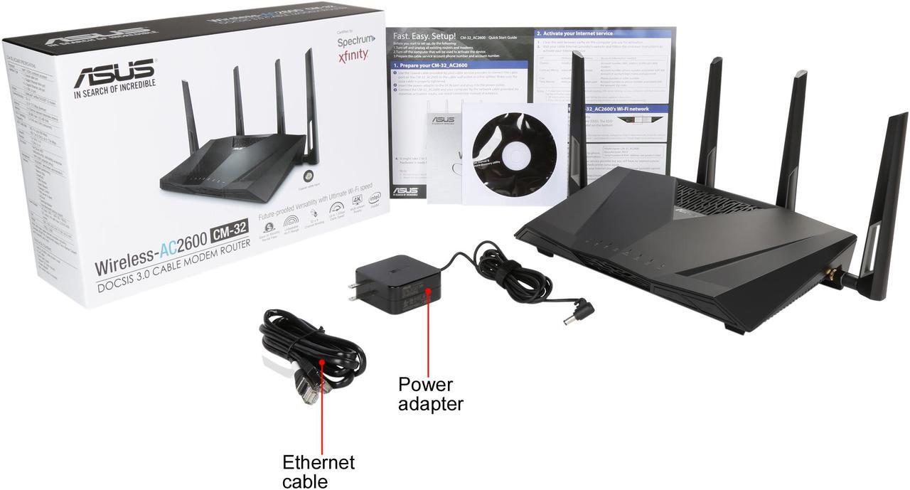 Alt view image 8 of 7 - ASUS CM-32 DOCSIS 3.0 High Speed Cable Modem, Xfinity, Spectrum, Cox certified