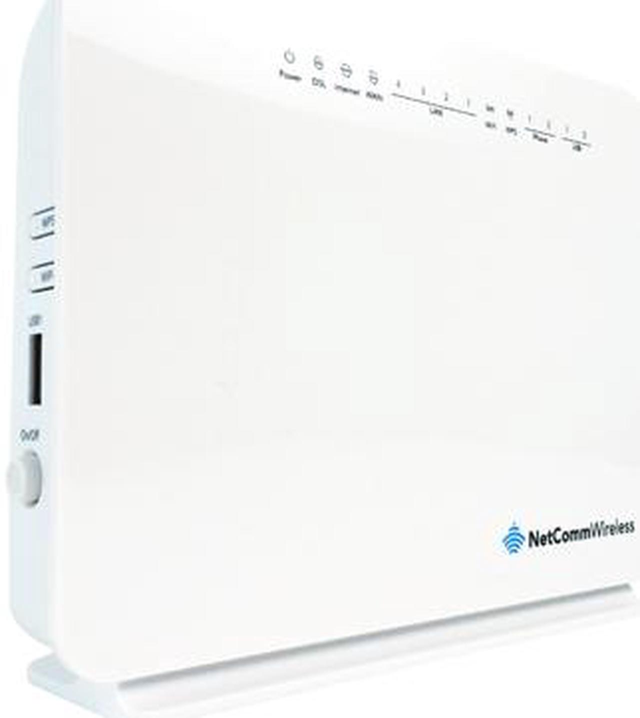 Alt view image 2 of 4 - NetComm Wireless NF10WV VDSL / ADSL N300 WiFi Gateway with VoIP 1 x RJ45 10/100/1000Mbps WAN port
1 x RJ11 ADSL/VDSL port
4 x RJ45 10/100Mbps LAN ports
2 x FXS ports
2 x USB 2.0 Ports (storage)