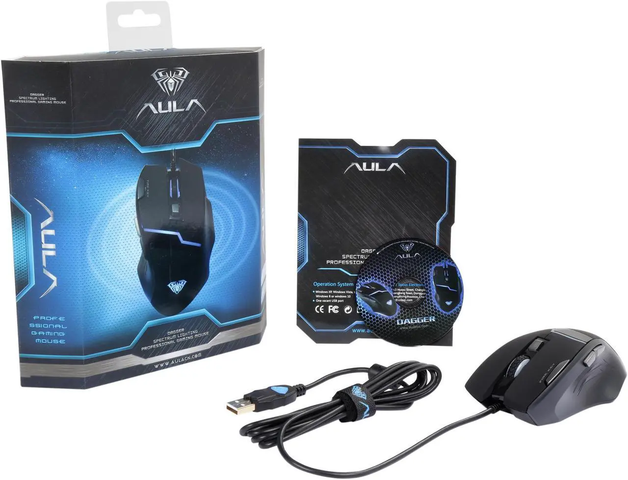 Alt view image 6 of 5 - AULA SI-9008 Black 7 Buttons USB Wired Optical Gaming Mouse