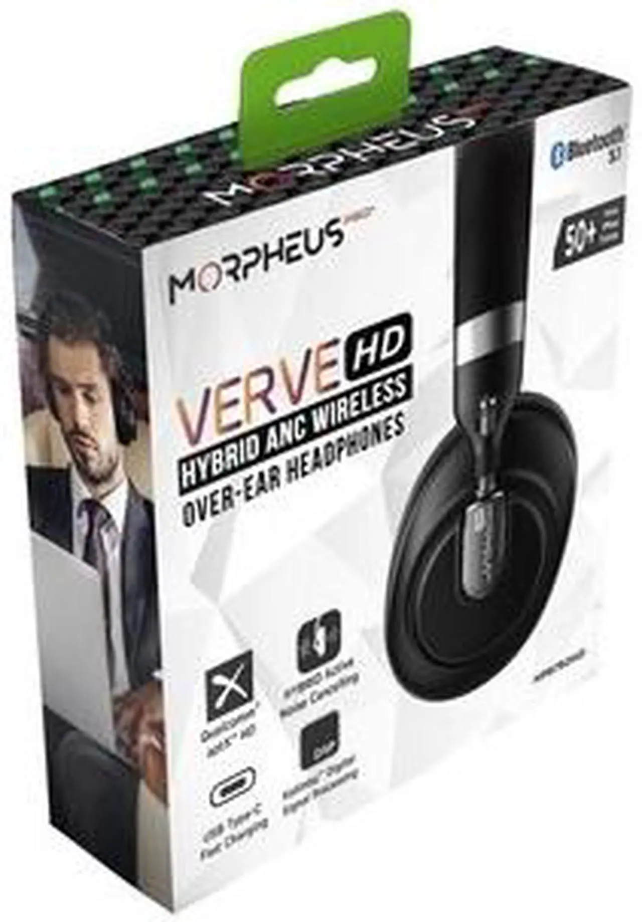 Alt view image 6 of 7 - Morpheus 360 Verve HD Hybrid ANC Wireless Noise Cancelling Headphones - Bluetooth Headset with Microphone (HP9750HD)