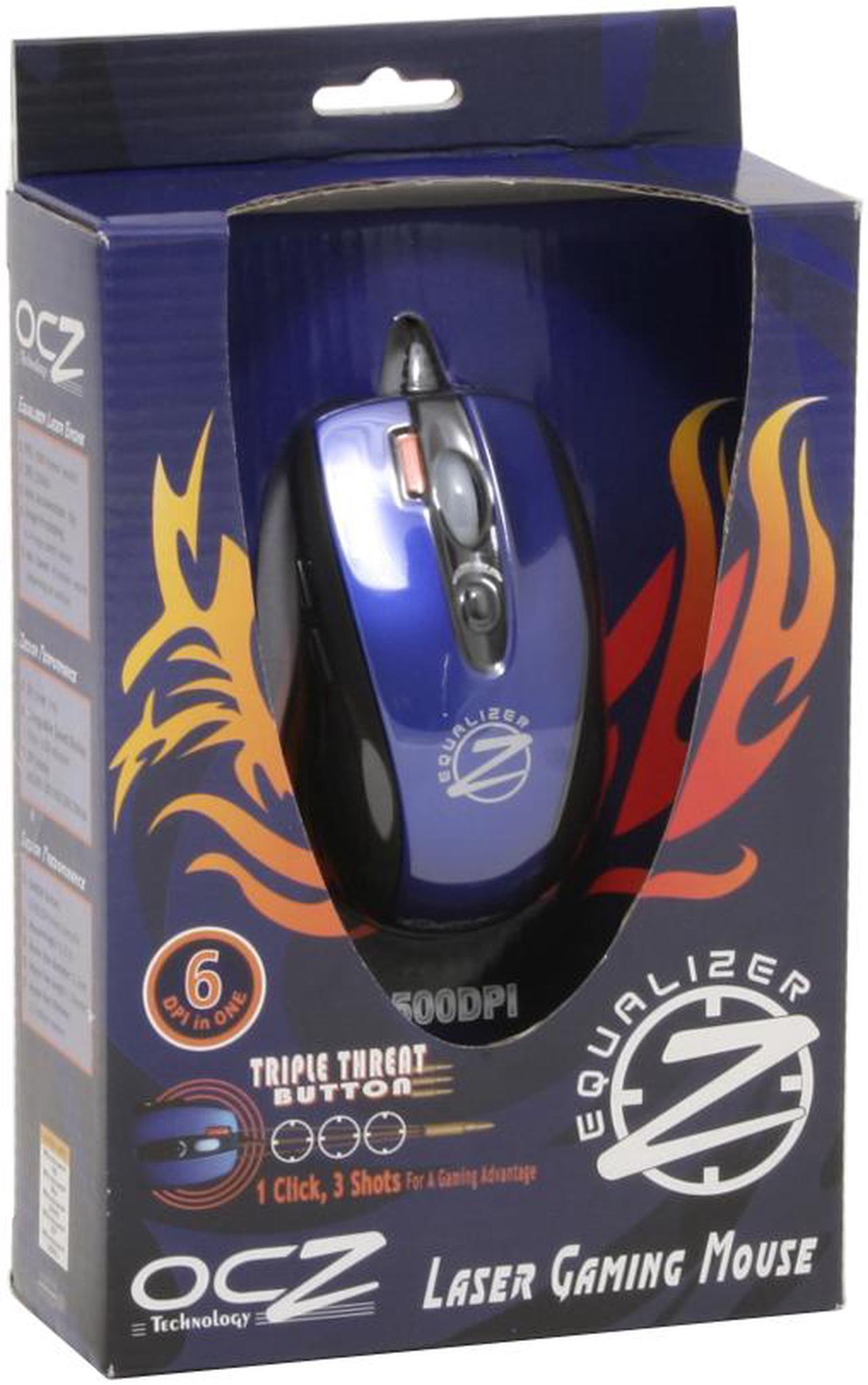 Alt view image 6 of 6 - OCZ Technology Equalizer OCZMSEQRM Black/Blue 7 Buttons 1 x Wheel USB Wired Laser Gaming Mouse