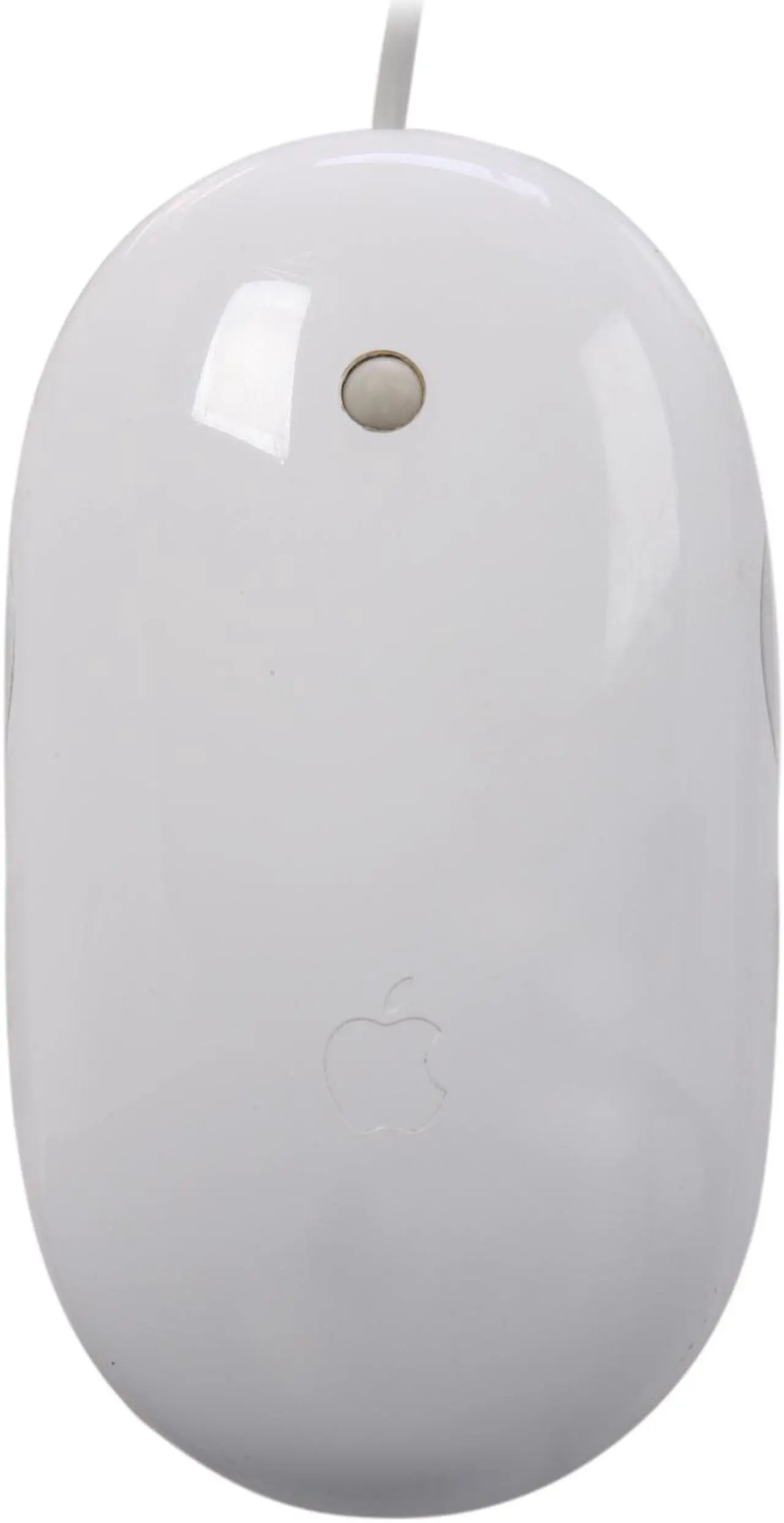 Alt view image 3 of 5 - Apple Mighty Mouse MA086LL/A White 4 Buttons 1 x Wheel USB 2.0 Wired Optical Mouse