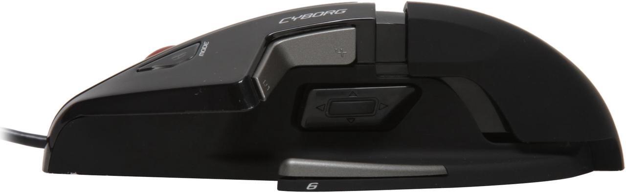 Alt view image 6 of 10 - Saitek Cyborg PM42 5 Buttons 1 x Wheel USB Laser Mouse