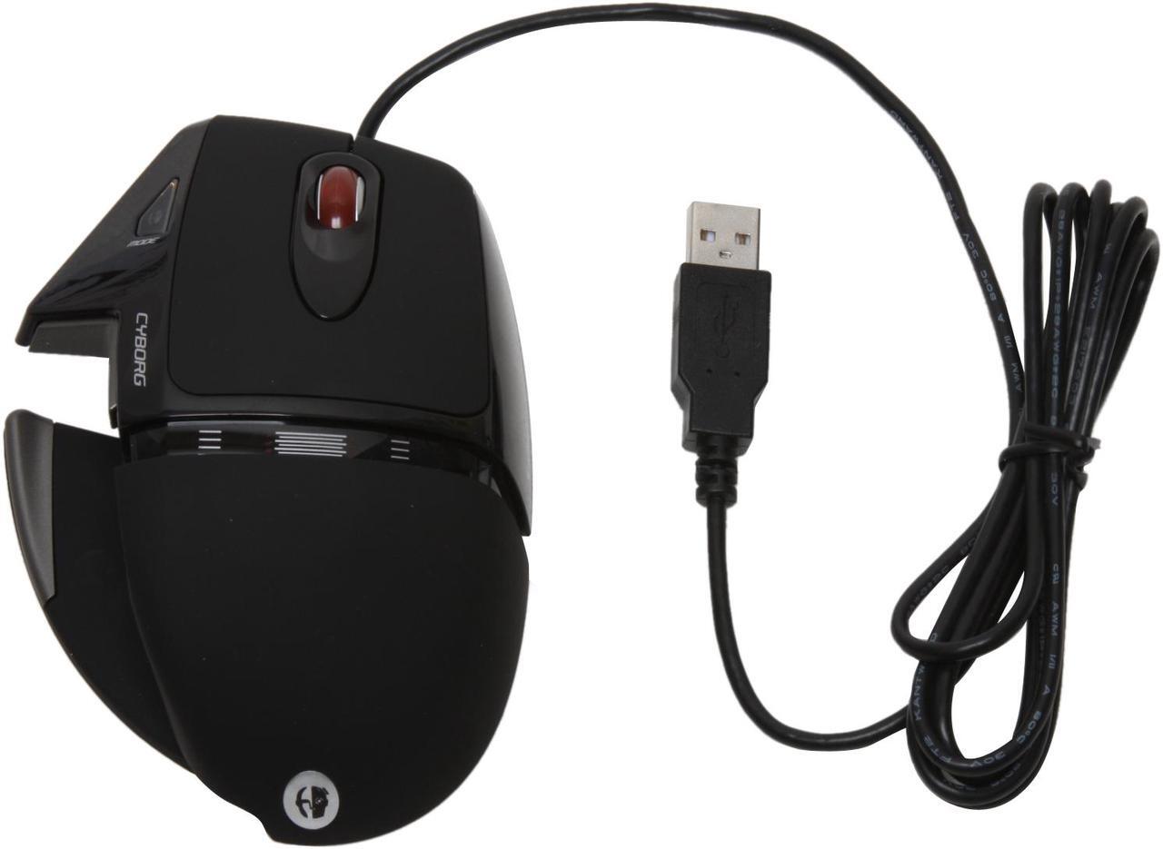 Alt view image 8 of 10 - Saitek Cyborg PM42 5 Buttons 1 x Wheel USB Laser Mouse