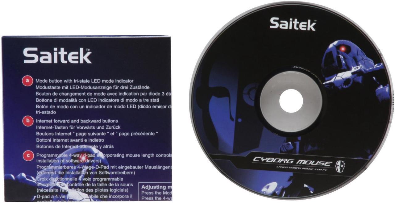 Alt view image 9 of 10 - Saitek Cyborg PM42 5 Buttons 1 x Wheel USB Laser Mouse