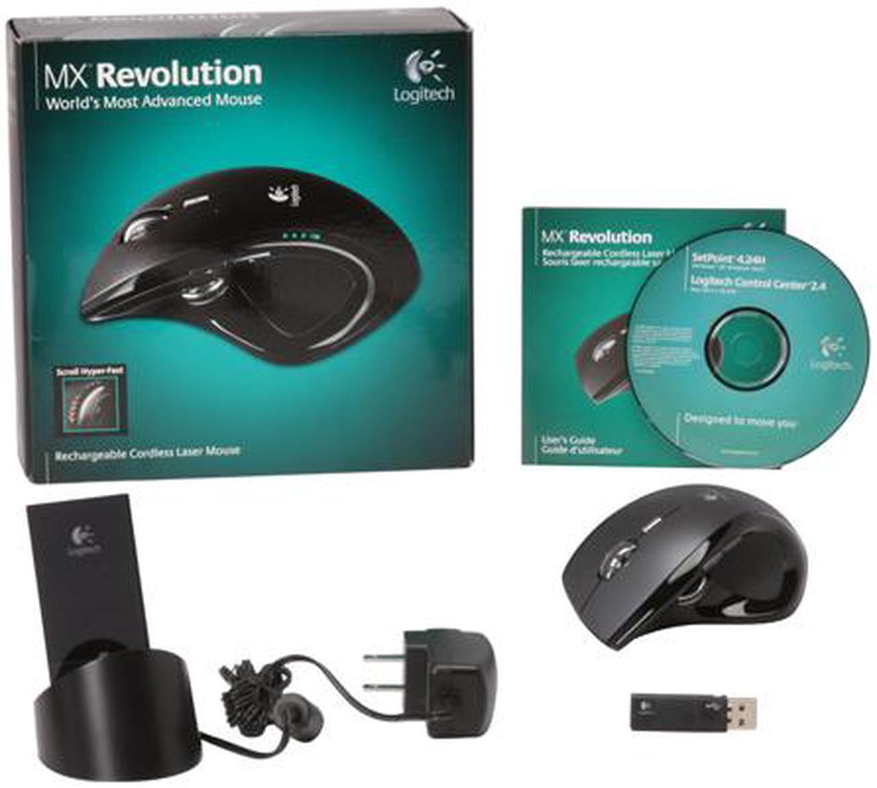 Alt view image 7 of 7 - Logitech MX Revolution Black 7 Buttons 2 x Wheels RF Wireless Laser Mouse