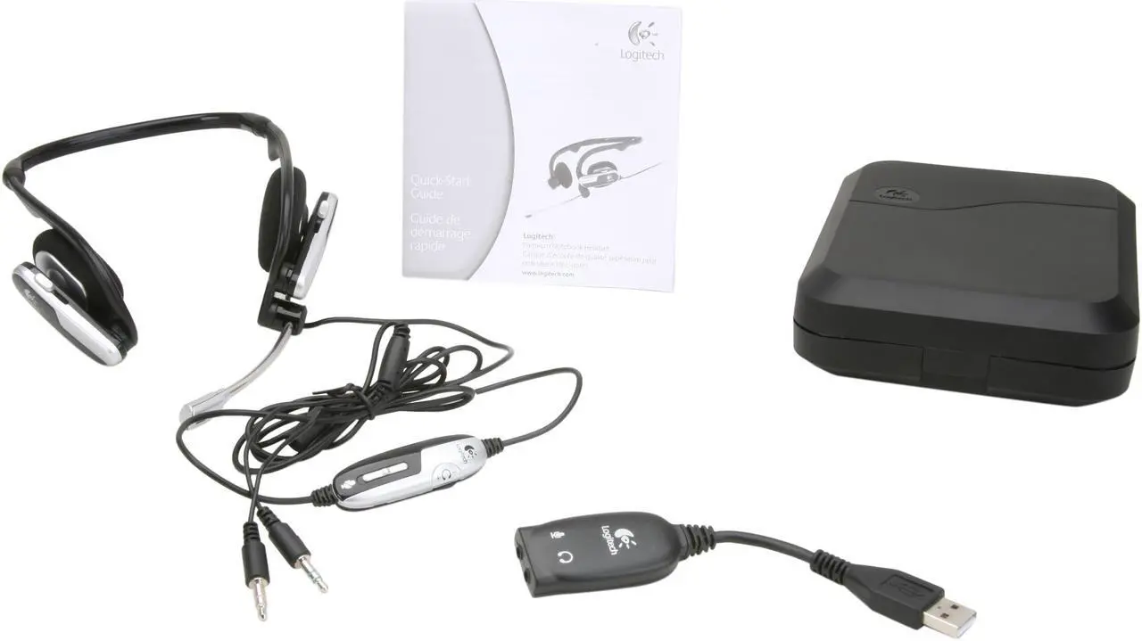 Alt view image 5 of 6 - Logitech 980445-0403 3.5mm/ USB Connector Supra-aural Premium Notebook Headset