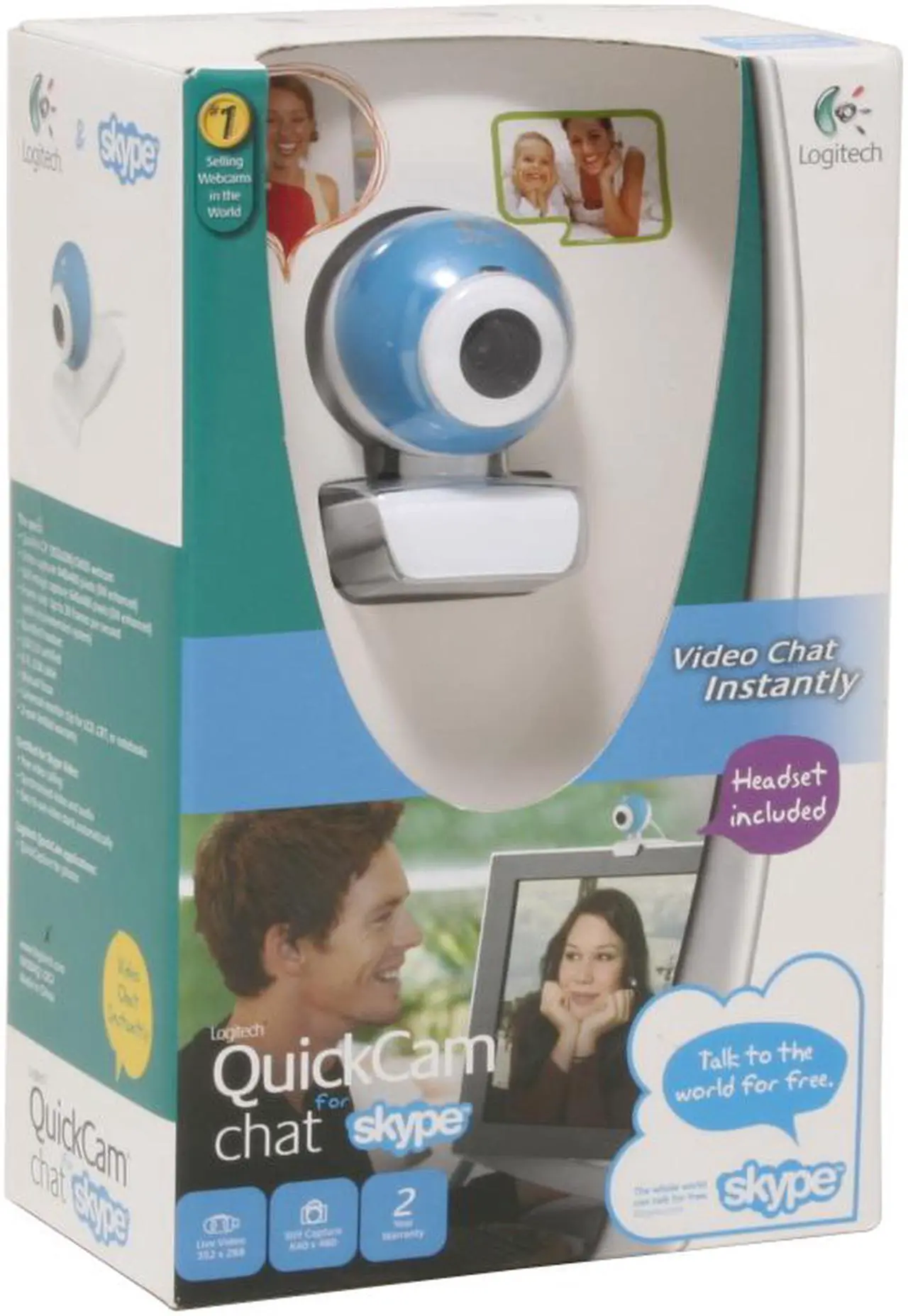 Alt view image 6 of 6 - Logitech QuickCam Chat for Skype 352 x 288 Effective Pixels USB 2.0 WebCam