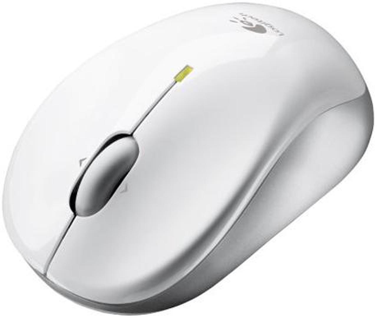 Logitech V470 White 3 Buttons Tilt Wheel Bluetooth Wireless Laser Mouse for Notebook