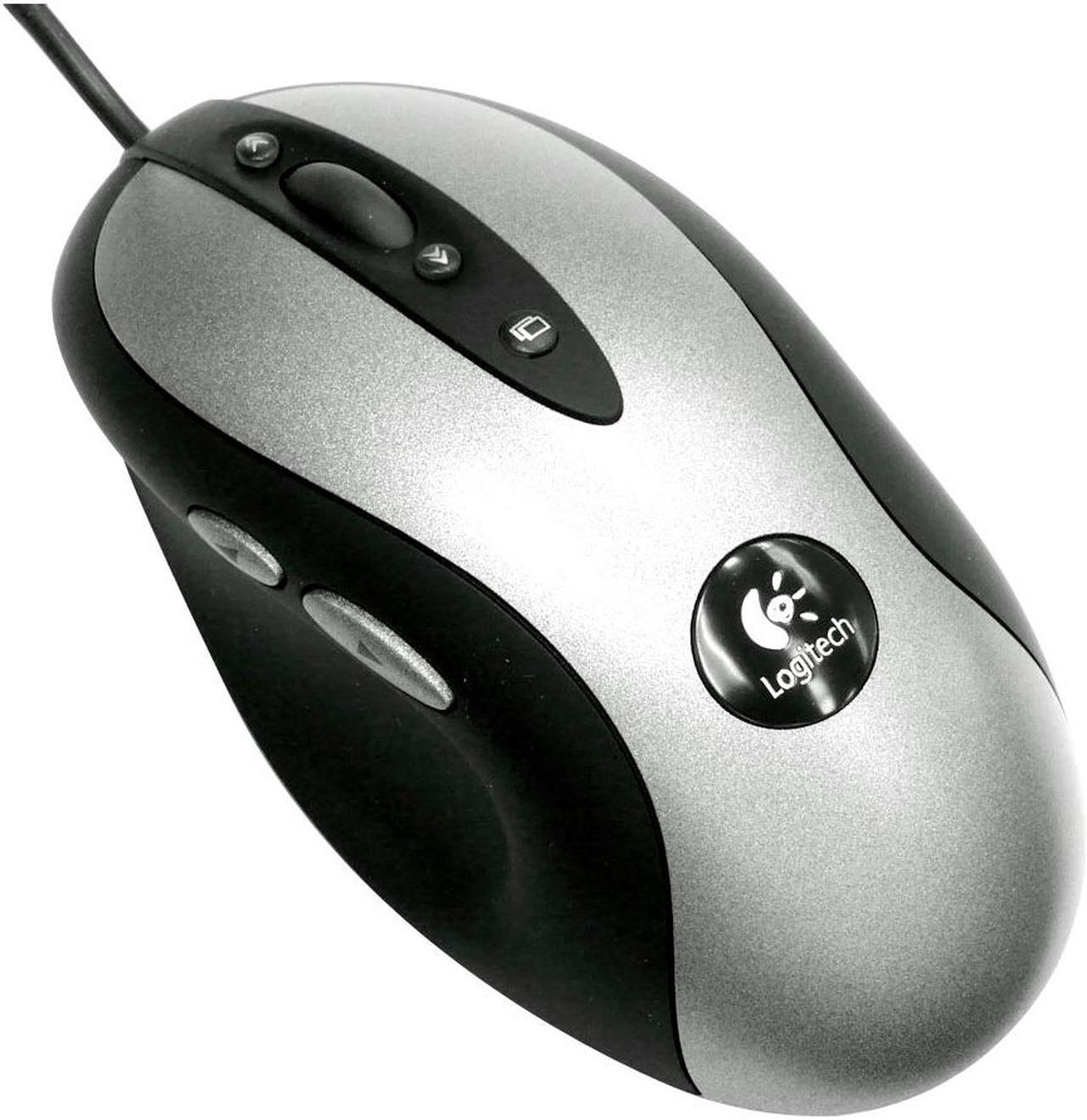 Alt view image 2 of 5 - Logitech MX500 Silver/Black 8 Buttons 1 x Wheel USB or PS/2 Wired Optical Mouse