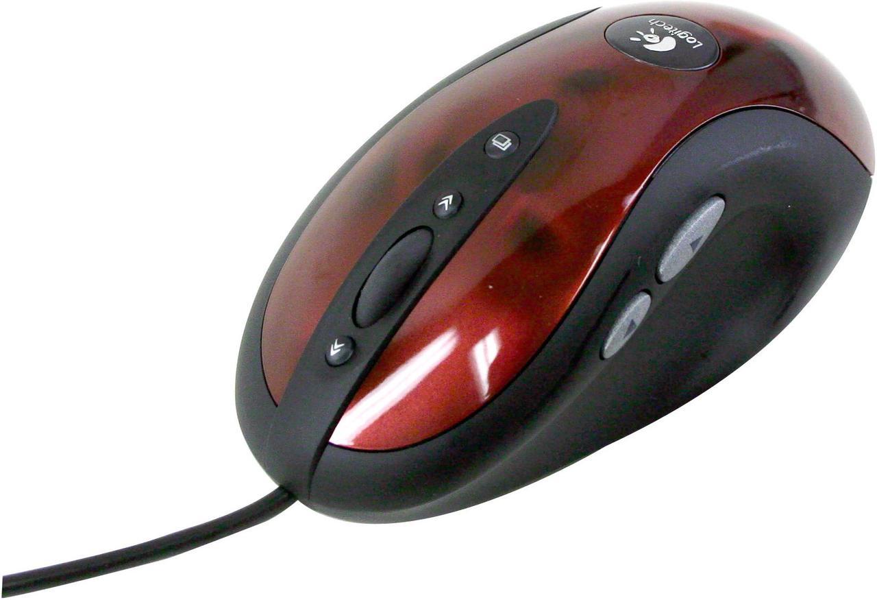 Logitech MX510 931179-0403 Red 8 Buttons 1 x Wheel USB or PS/2 Optical Mouse