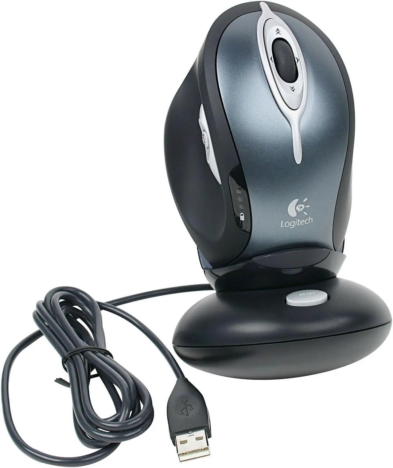 Alt view image 3 of 7 - Logitech MX1000 931175-0403 Blue/Black 8 Buttons Tilt Wheel Laser Mouse