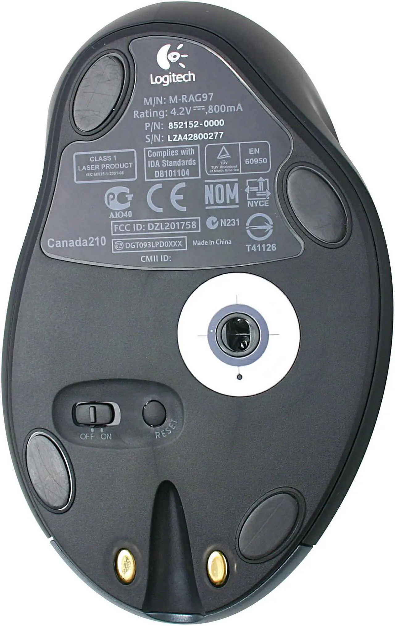 Alt view image 5 of 7 - Logitech MX1000 931175-0403 Blue/Black 8 Buttons Tilt Wheel Laser Mouse